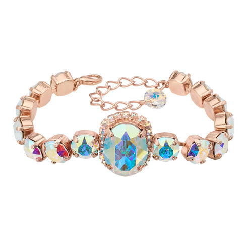 Bracelet "Sofija II (Aurora Borealis)" with Swarovski™ crystals